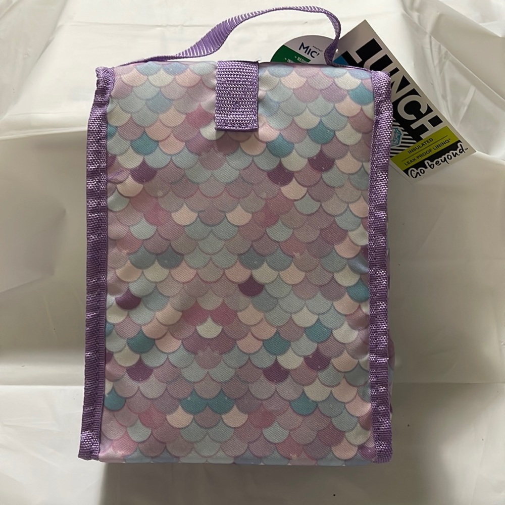Arctic zone NWT Insulated Lunch Bag bag Velcro strap pink, purple and blue - Picture 5 of 7